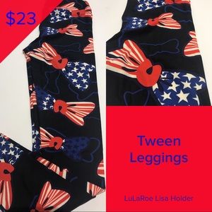 Tween LuLaRoe leggings  American dreams collection